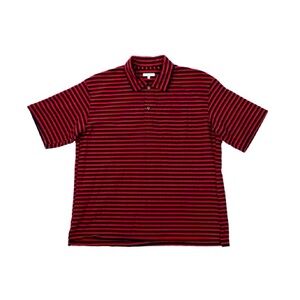 Relwen Striped Polo Navy/Red XL
